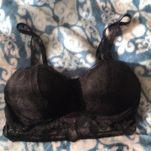 Pink lace bralette push-up sz small